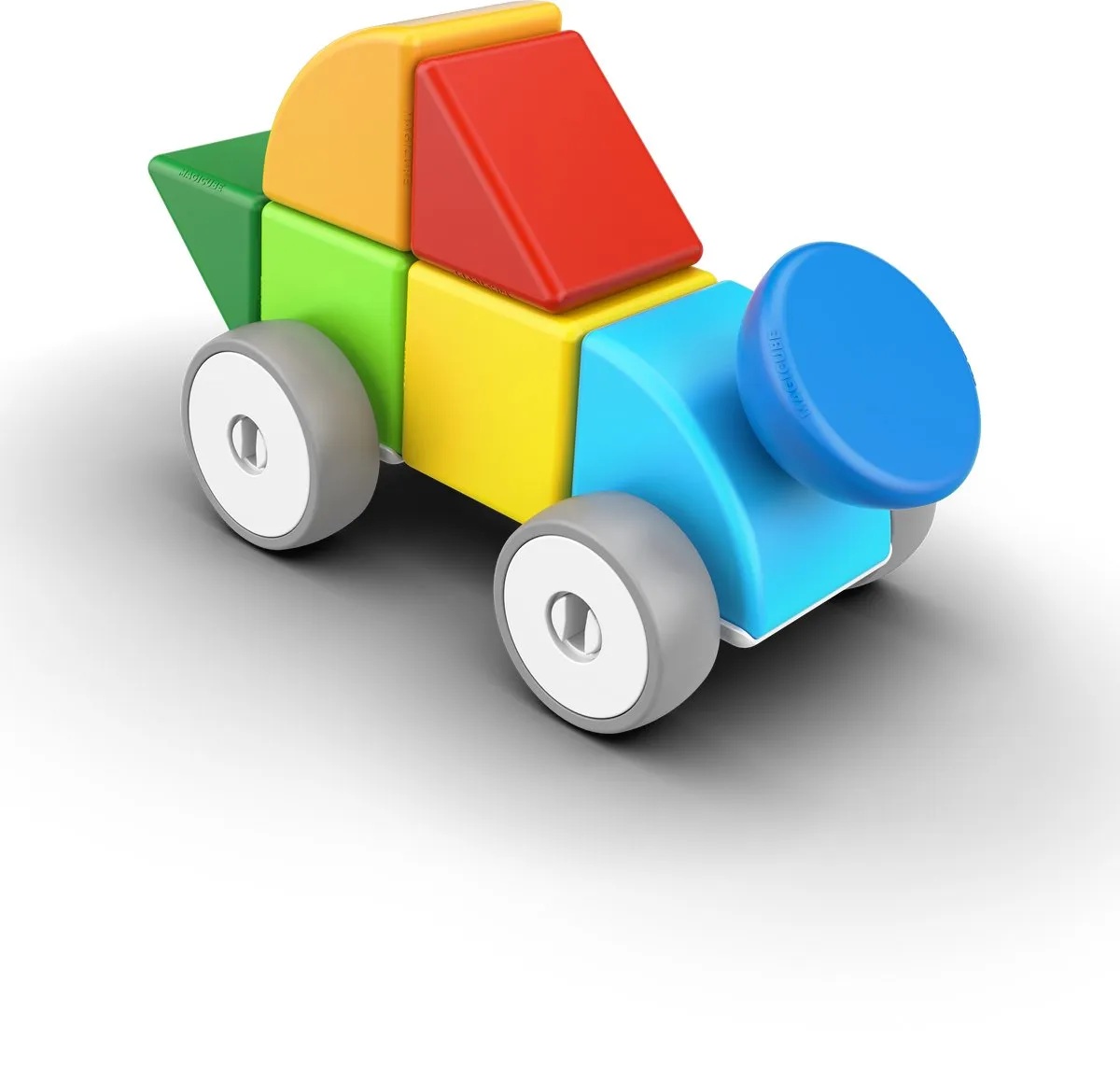 Geomag Magicube Blokken Gerecyclede Auto's 13 Stuks - Rood/Geel/Blauw/ Groen
