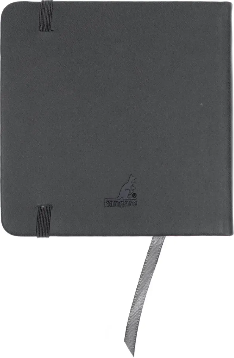 Kangaro Schetsboek 12x12cm Cold Grey - PU-hardcover met elastiek - afbeelding 6 van 6