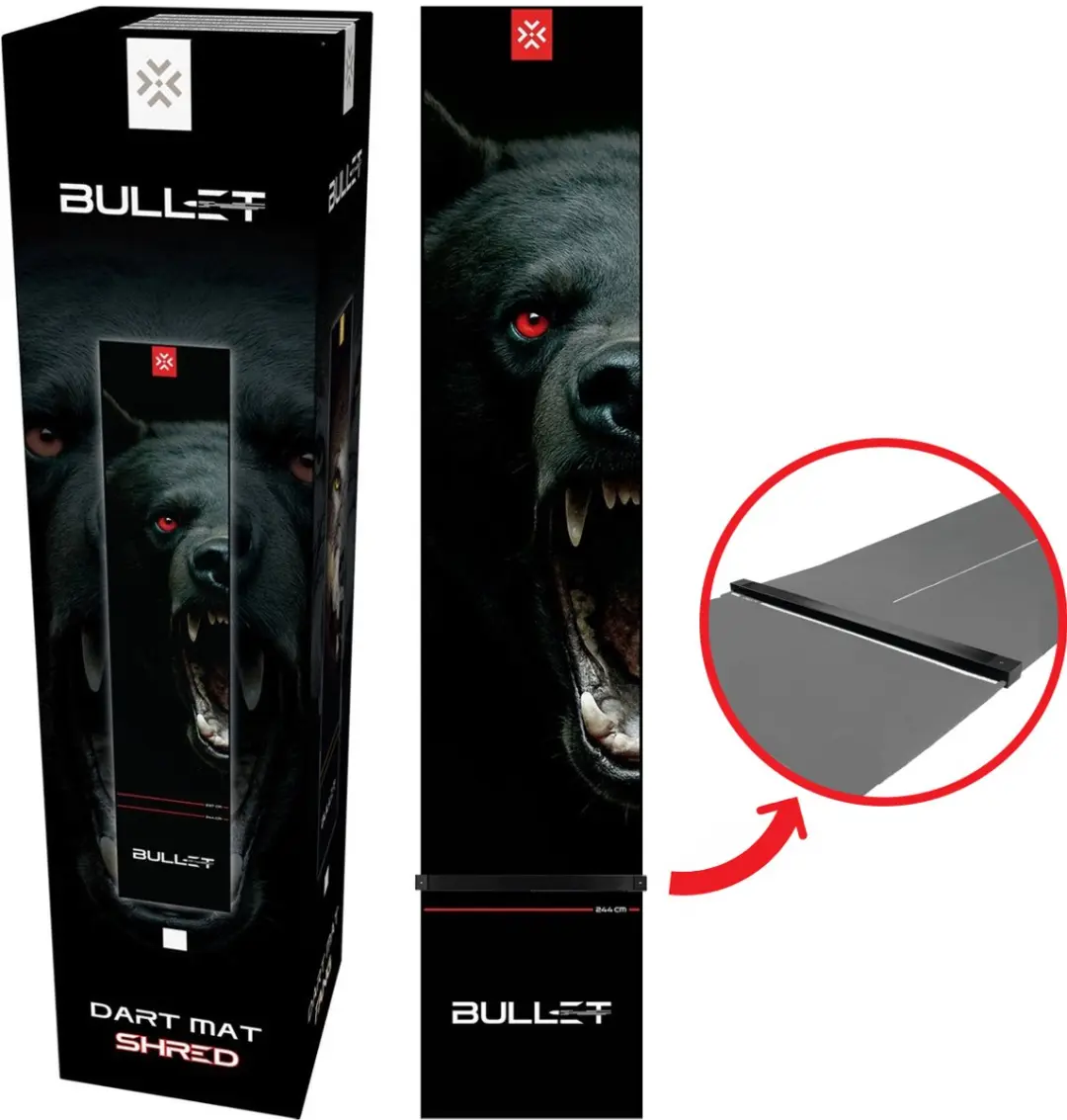 Bullet Carpet Shred Dartmat 300x60cm