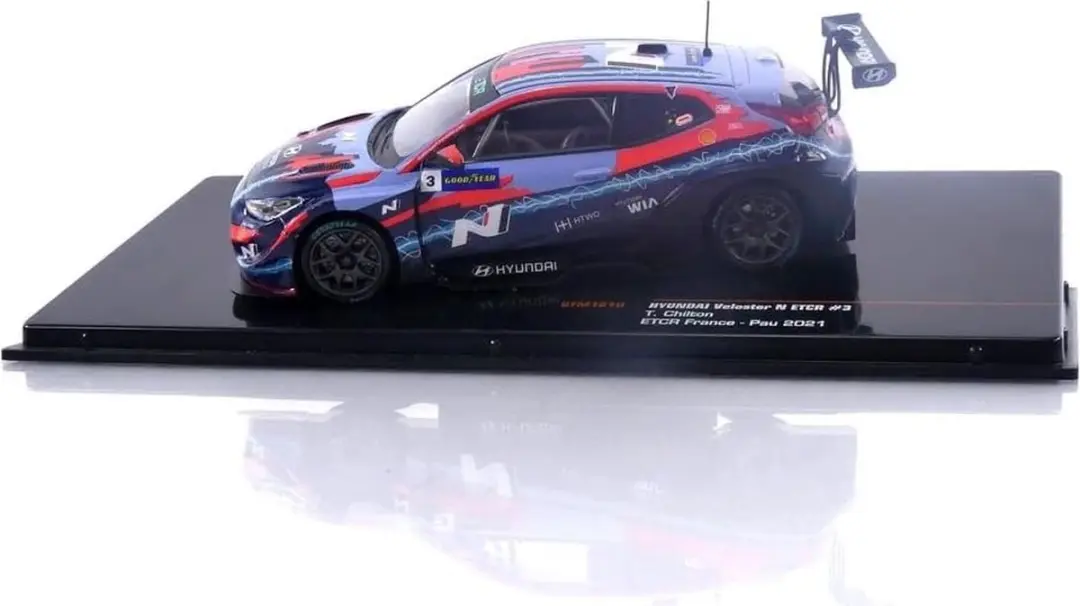 Hyundai Veloster N ETCR #3 Pau 2021 - 1:43 IXO Models - Blauw