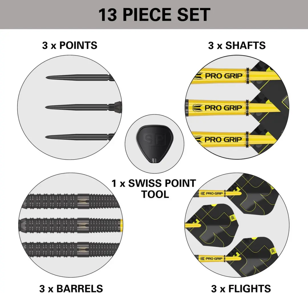Target Darts Bolide Void Steel Tip - 23g Barrel 02 - 90% Tungsten - 3 Stuks