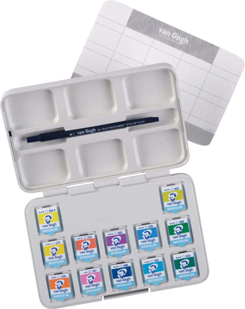 Van Gogh Aquarelverf Pocket Box - 12 Kleuren 12ml