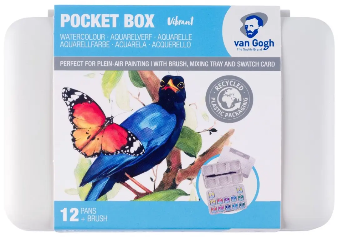 Van Gogh Aquarelverf Pocket Box - 12 Kleuren 12ml