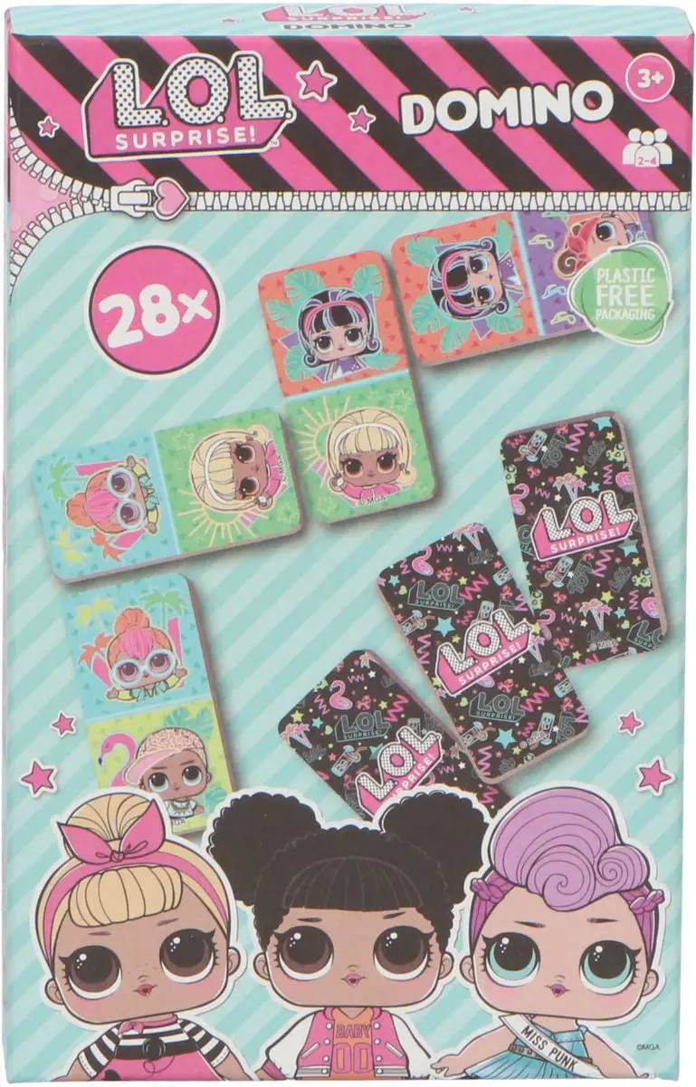 LOL Surprise! Domino LL07007 - Roze/Paars/Blauw/Glitter/Zwart