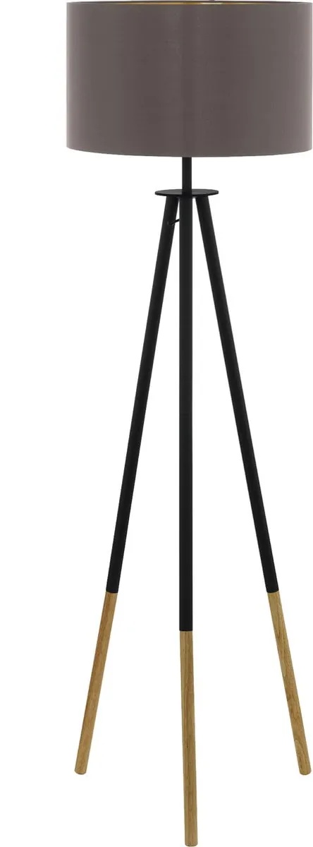 Eglo Bidford Vloerlamp E27 - Bruin