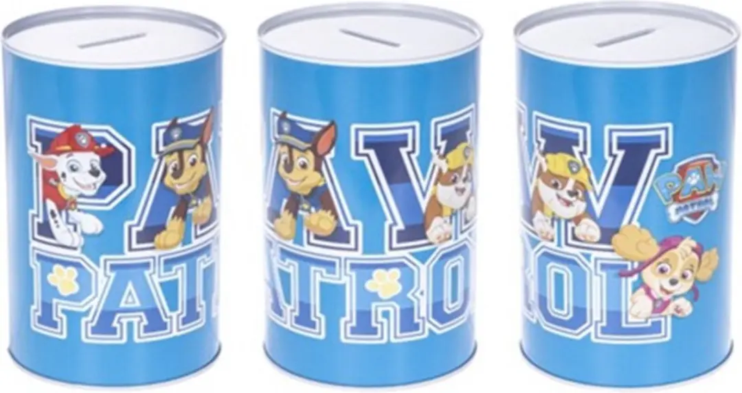 PAW Patrol Spaarpot Metaal - Kleurenmix