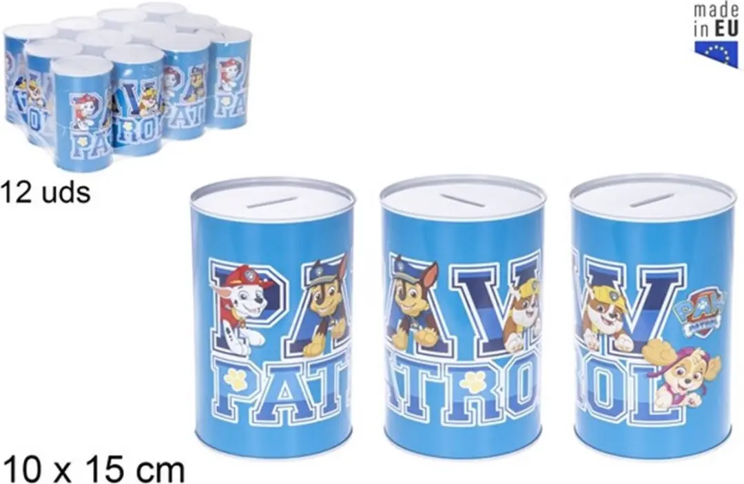 PAW Patrol Spaarpot Metaal - Kleurenmix