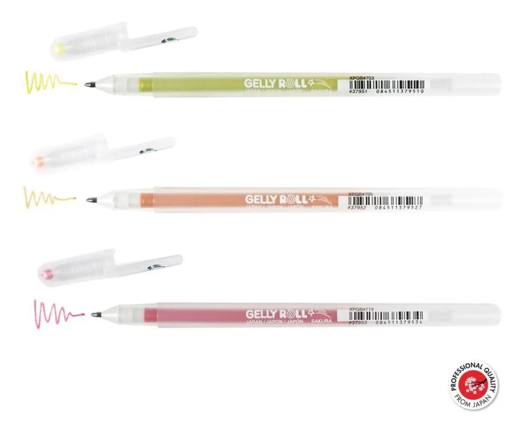 Sakura Gelly Roll Stardust 3 Stuks - Goud/Koper/Rood