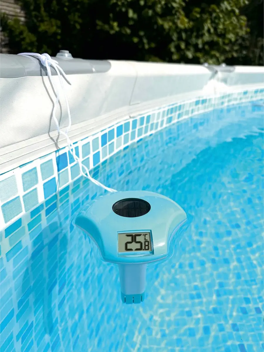 TFA Dostmann Digitale Zwembadthermometer 30.2033.20 - Zonne-energie - Wit/Turquoise