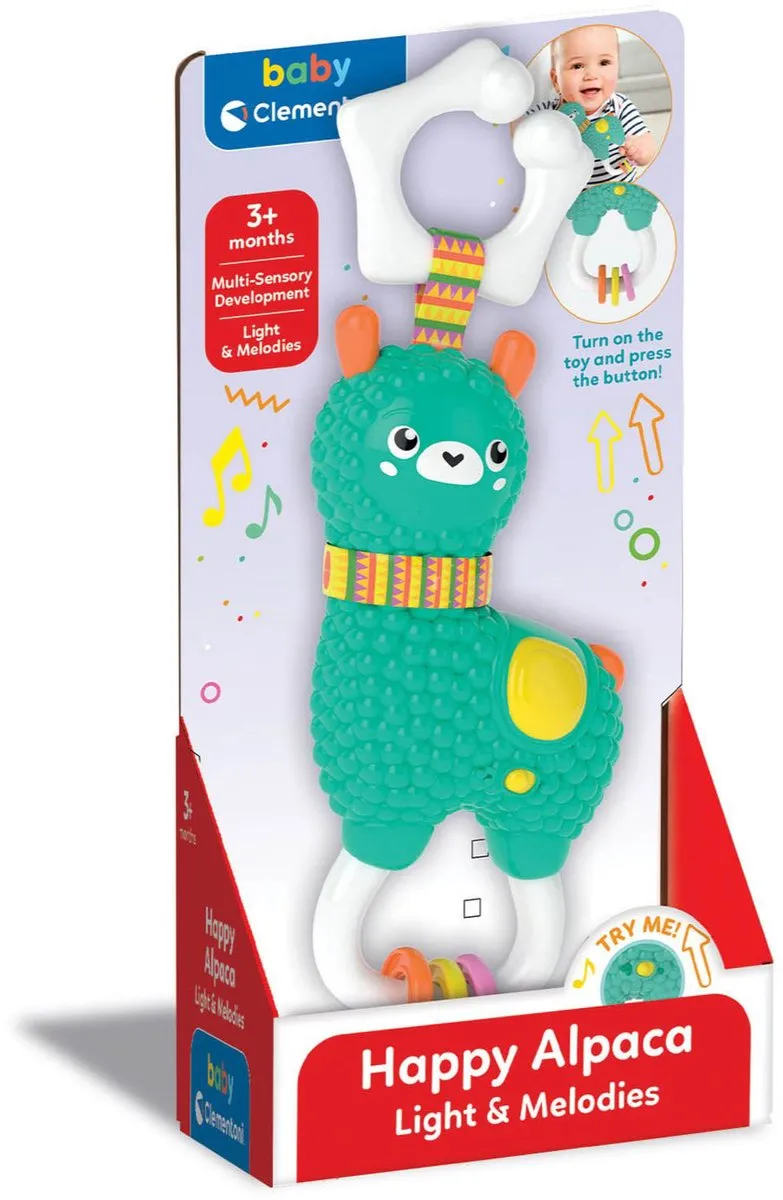 Clementoni Baby Elektronische Alpaca Rammelaar - Multicolor