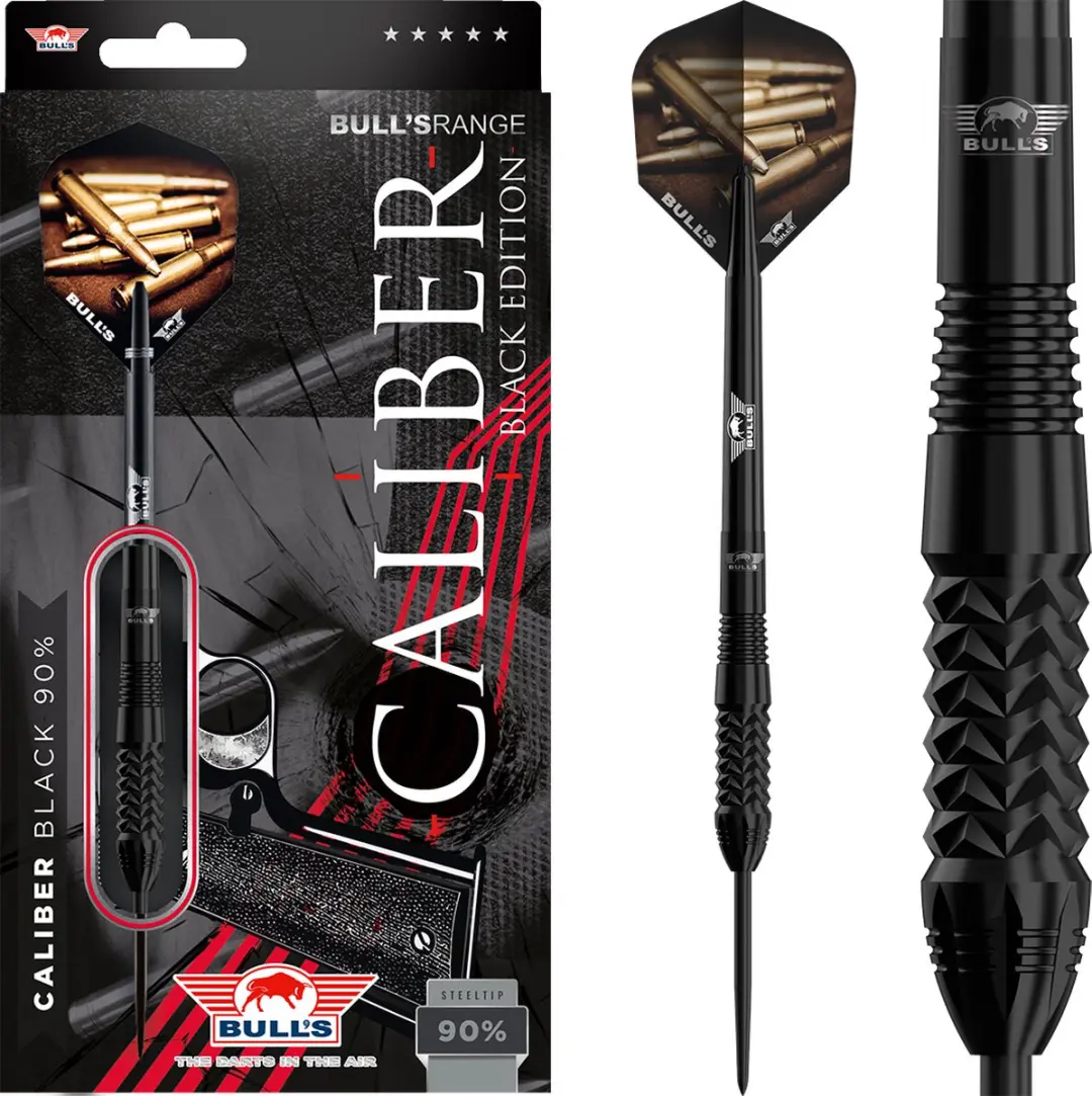 Bull's Caliber Black Dartpijlen 24g - 3 Stuks