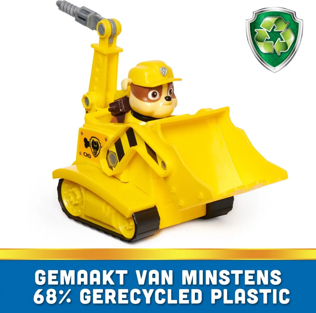 PAW Patrol Rubble Bulldozer Speelgoedauto - 68% Gerecycled Plastic - MPN 6069057