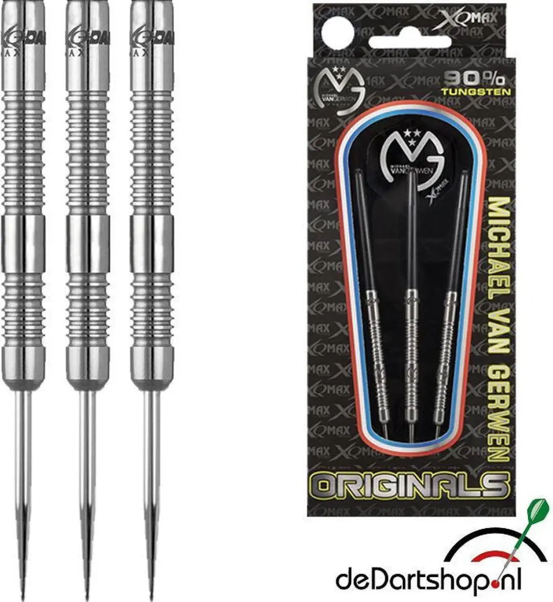 XQMax Michael van Gerwen Dartpijlen QD-1001080 - 3 Stuks - Zilver