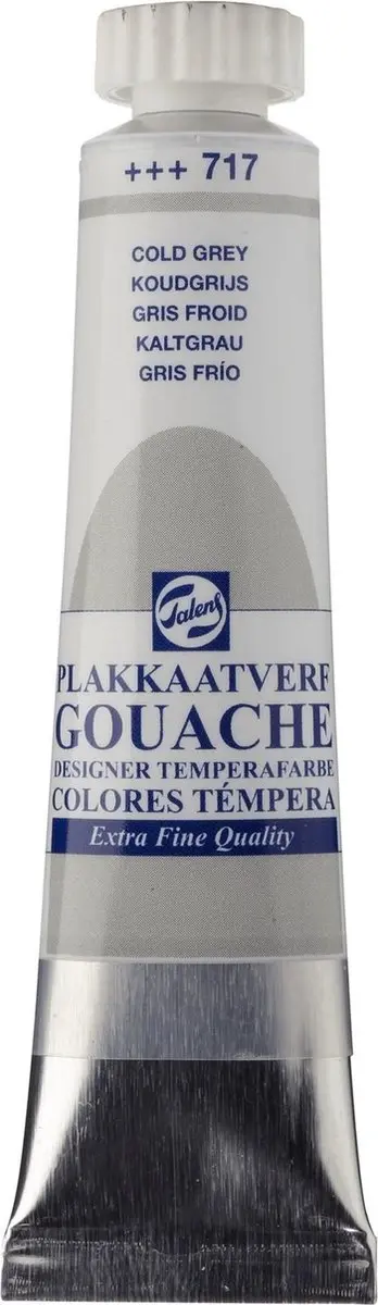 Talens Plakkaatverf Gouache Extra Fine 717 Koudgrijs 20ml