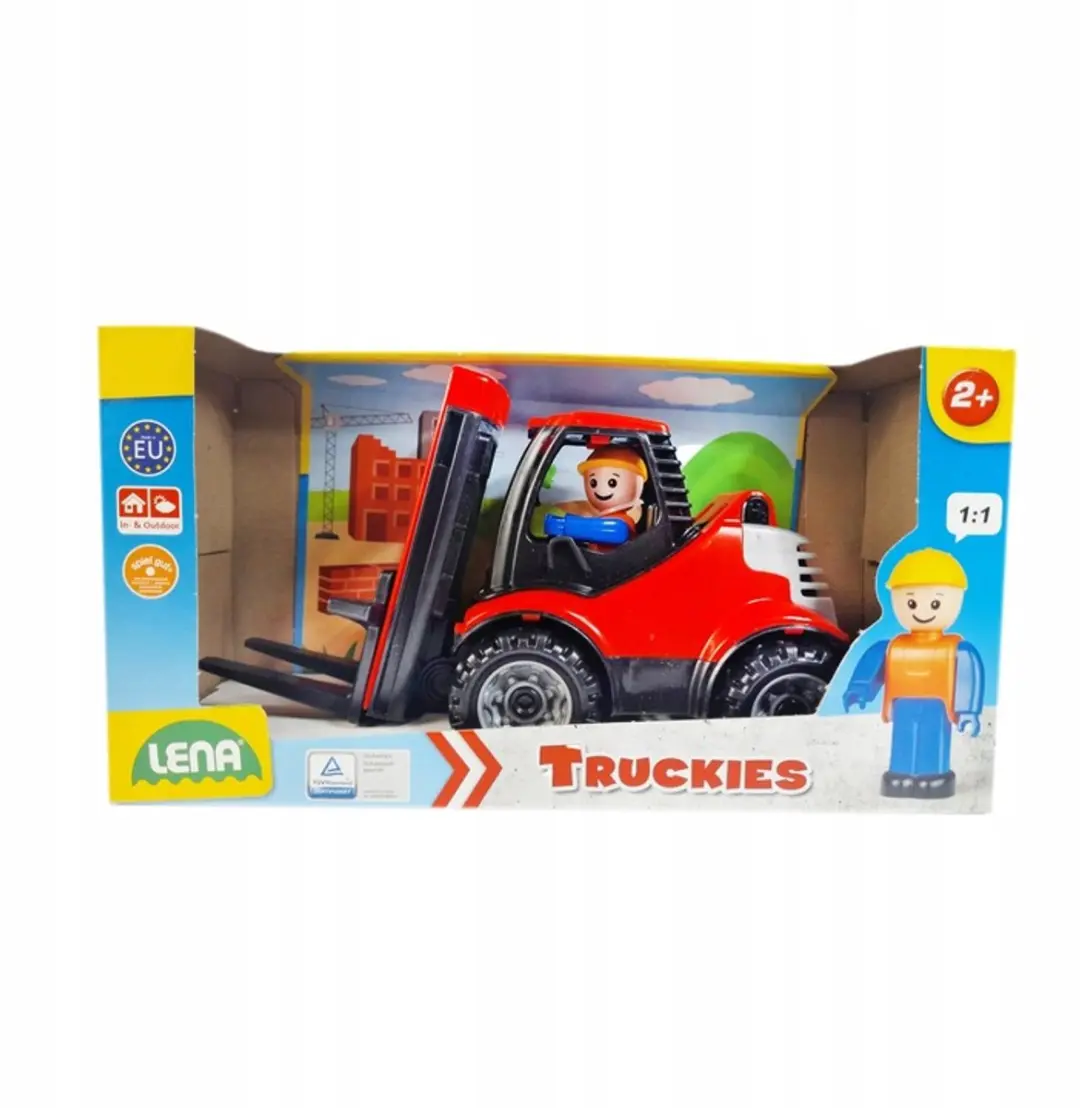 Lena Speelgoed Heftruck 22cm - Rood/Zwart