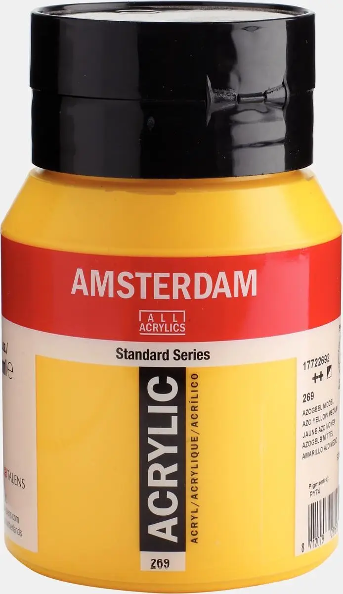 Amsterdam Standard Acrylverf 500ml - Kleur 269 Azogeel Middel