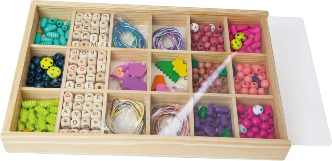 Lena Grote Houten Kralen Cassette - Multicolor