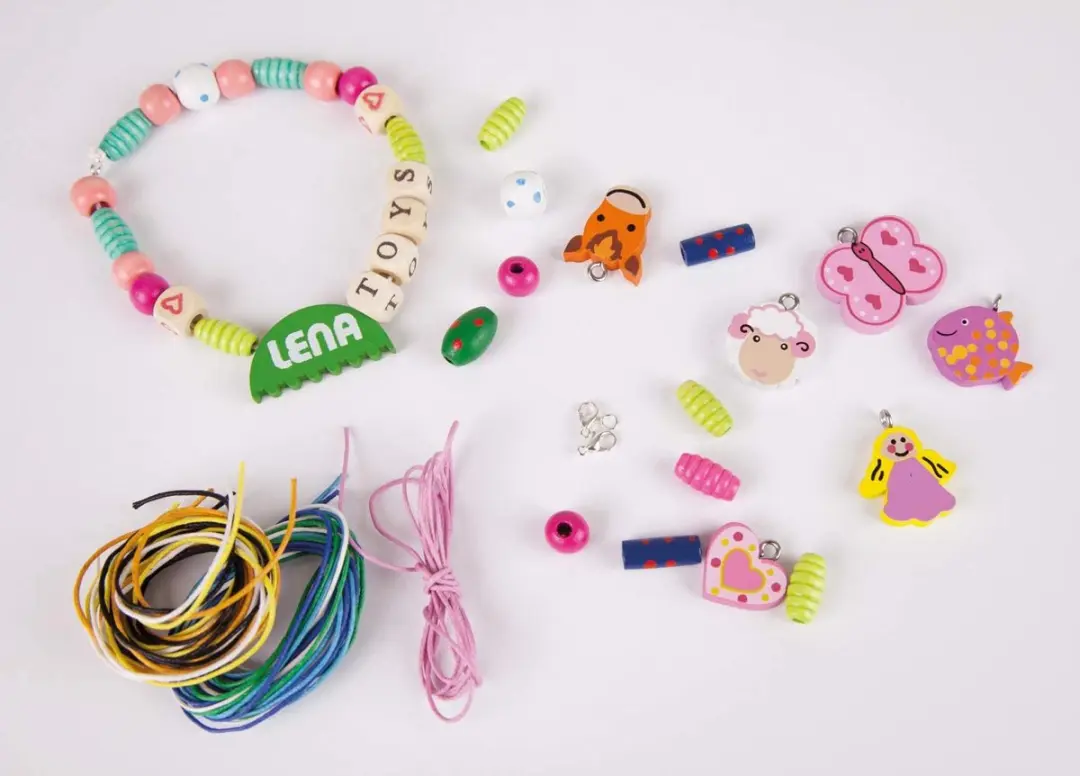 Lena Grote Houten Kralen Cassette - Multicolor - afbeelding 6 van 6