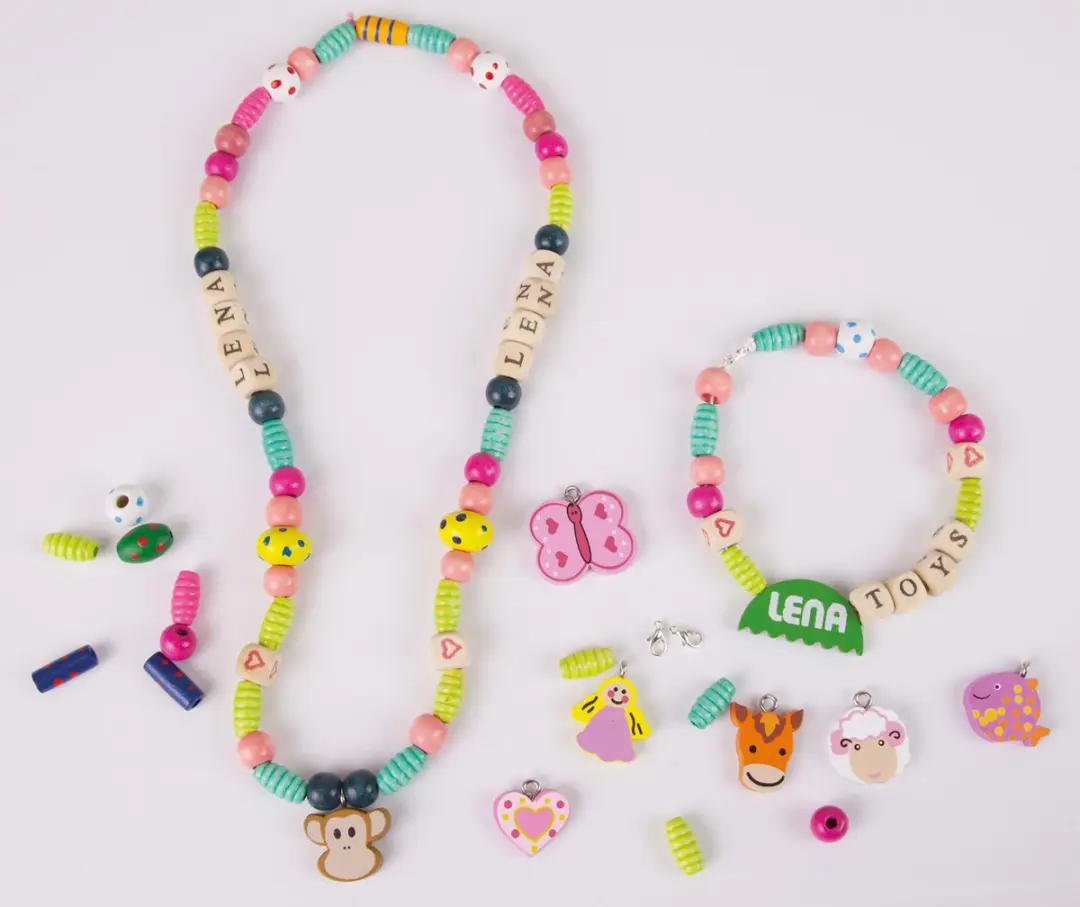 Lena Grote Houten Kralen Cassette - Multicolor