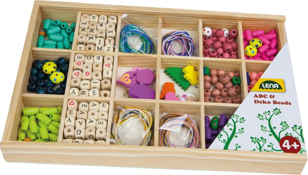 Lena Grote Houten Kralen Cassette - Multicolor