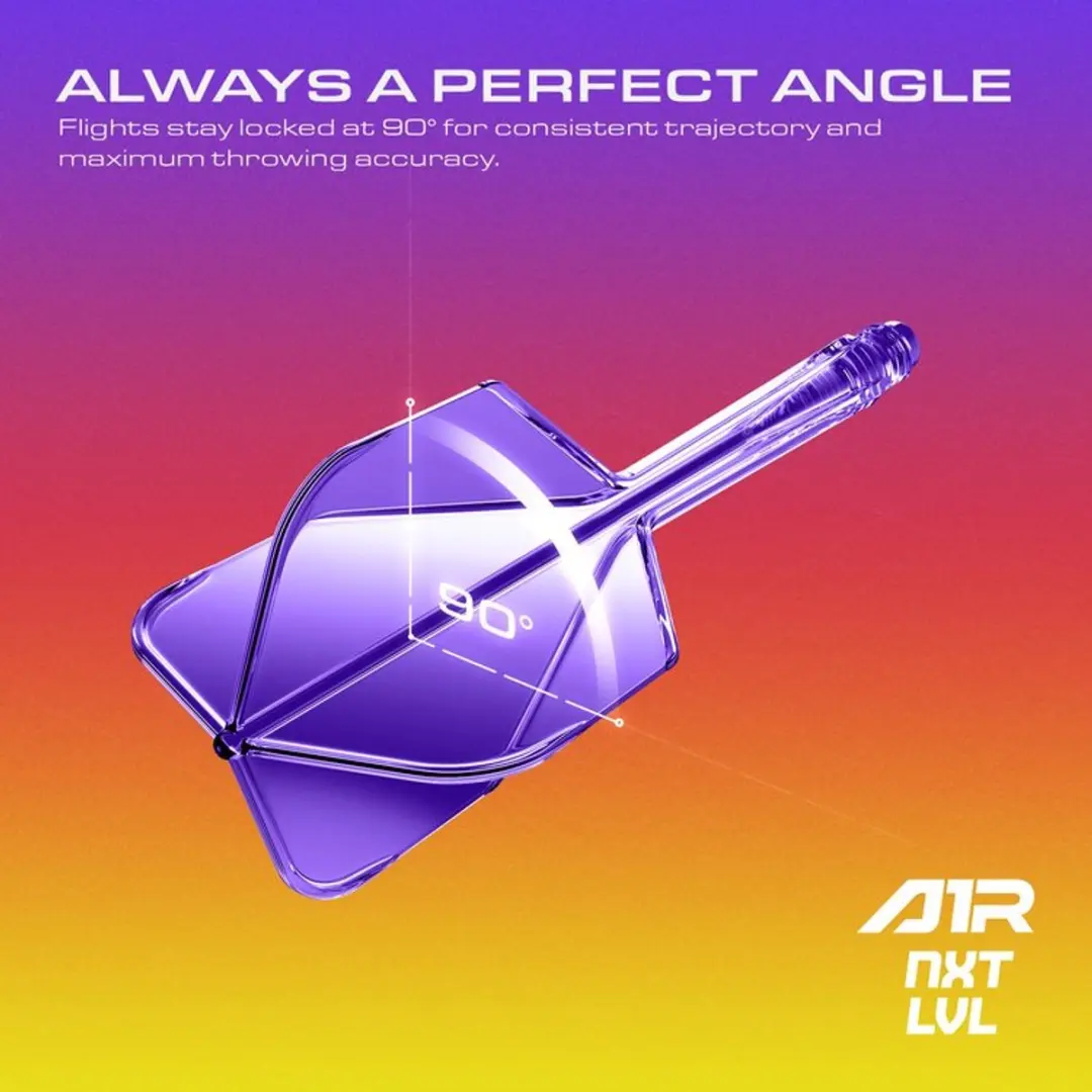 goat Air Neon Purple NO6 Dart Flights - 3 Stuks