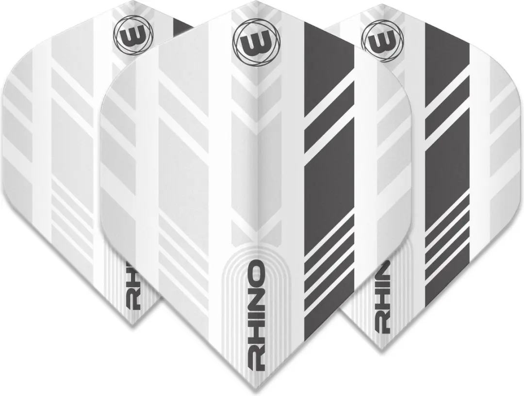 Winmau Rhino Extra Thick Dartvleugels - 3 Stuks - Grijs/Wit