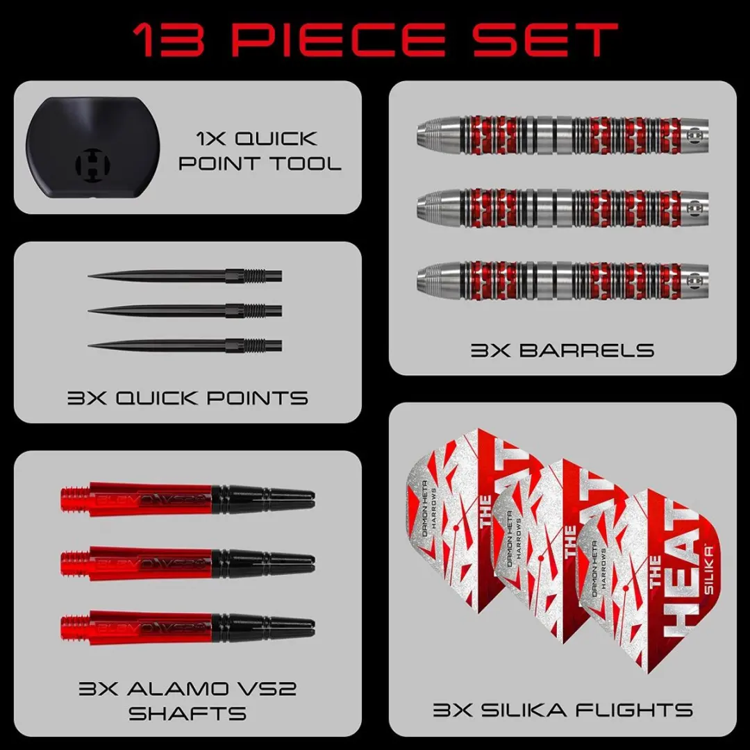 Harrows Damon Heta Series 3 BD86225-QP Darts - 3 Stuks - 25g - 90% Tungsten