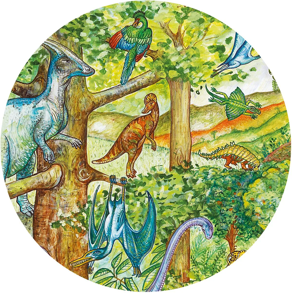 Djeco Dinosaurussen Puzzel 100 Stuks - Multicolor