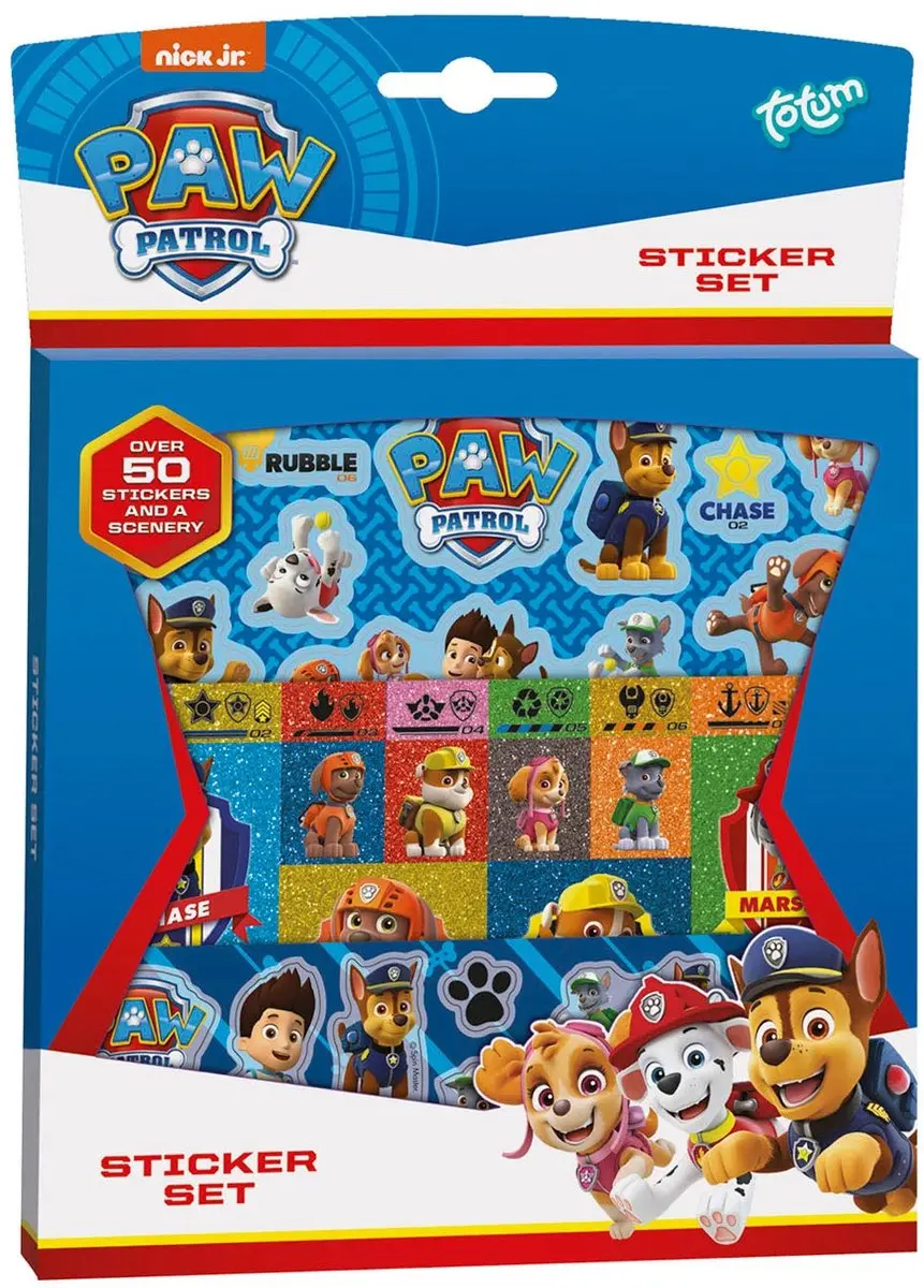 PAW Patrol Stickerset Marshall Chase Skye
