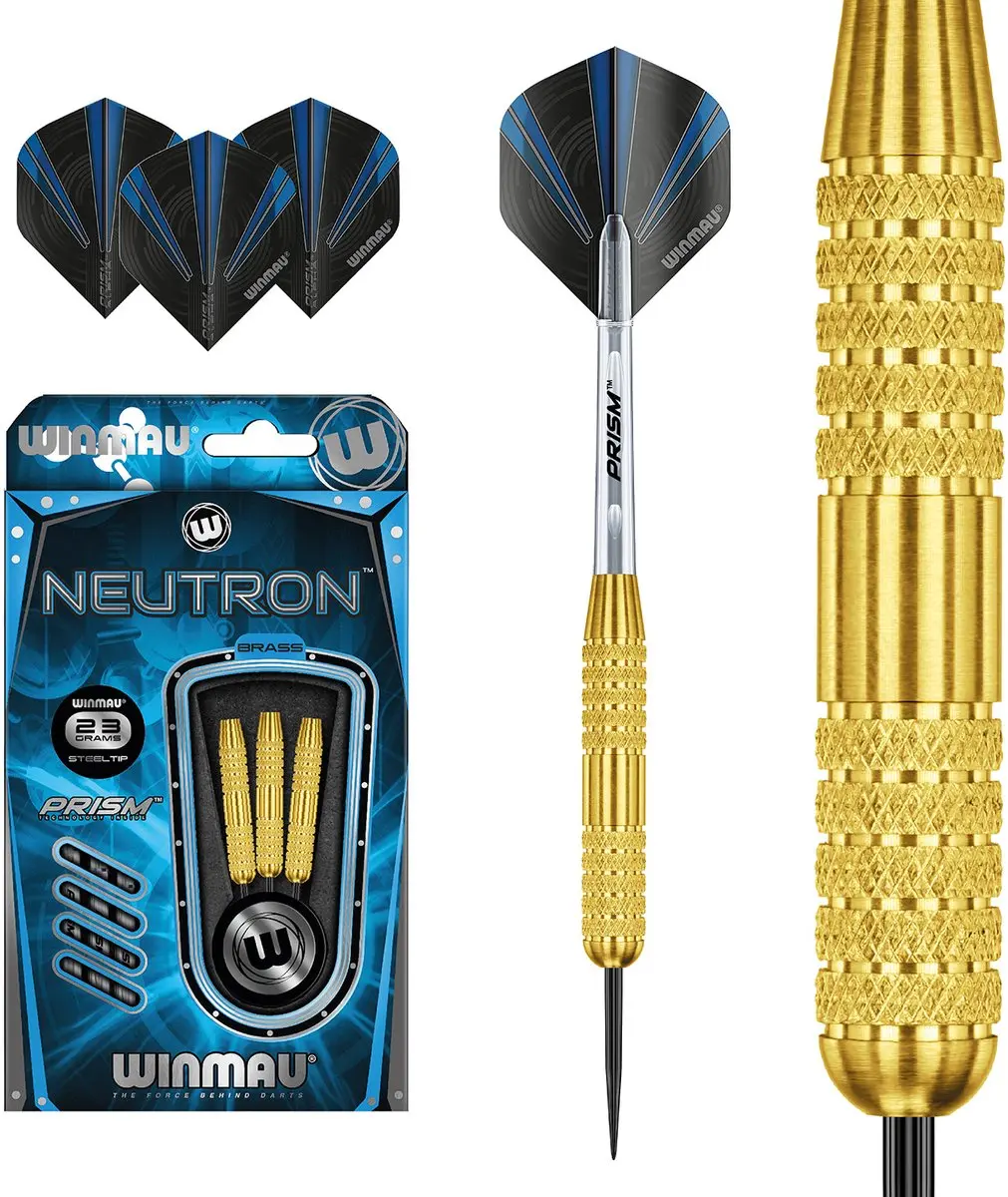 Winmau Neutron Brass Steeltip Darts - 3 Stuks - Zwart