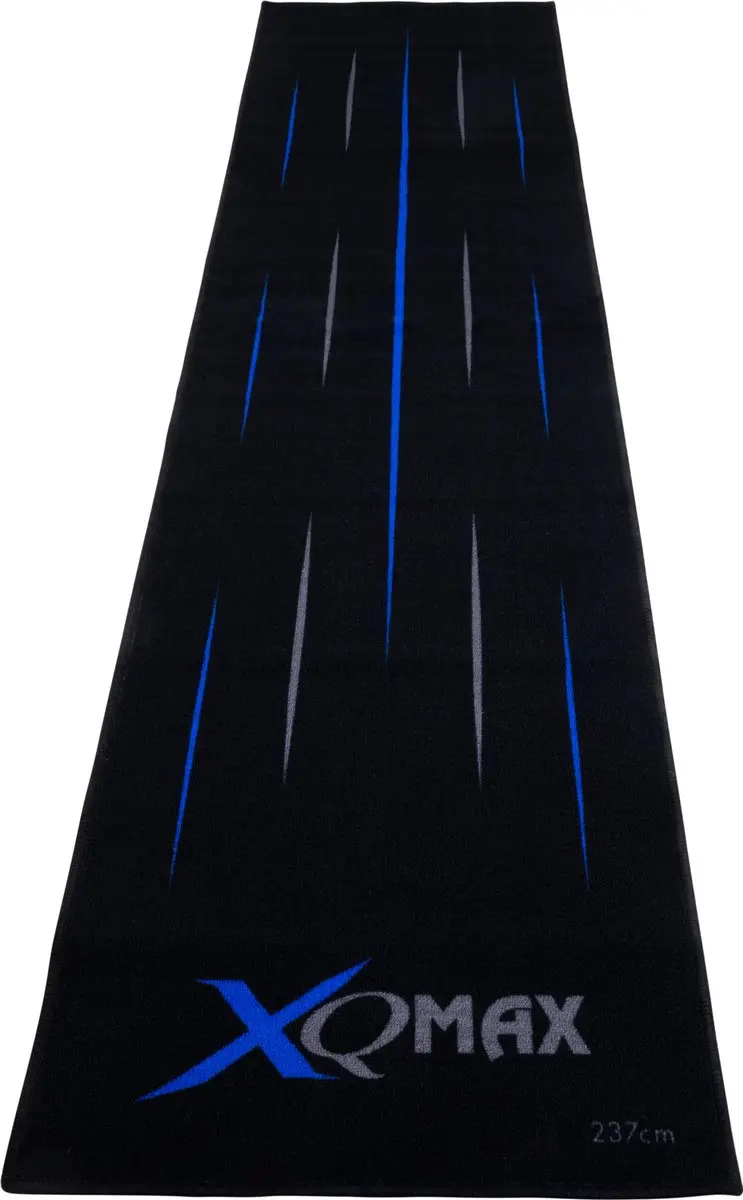 XQMax Carpet Dartmat QD2400100 - 237x60cm - Zwart/Blauw