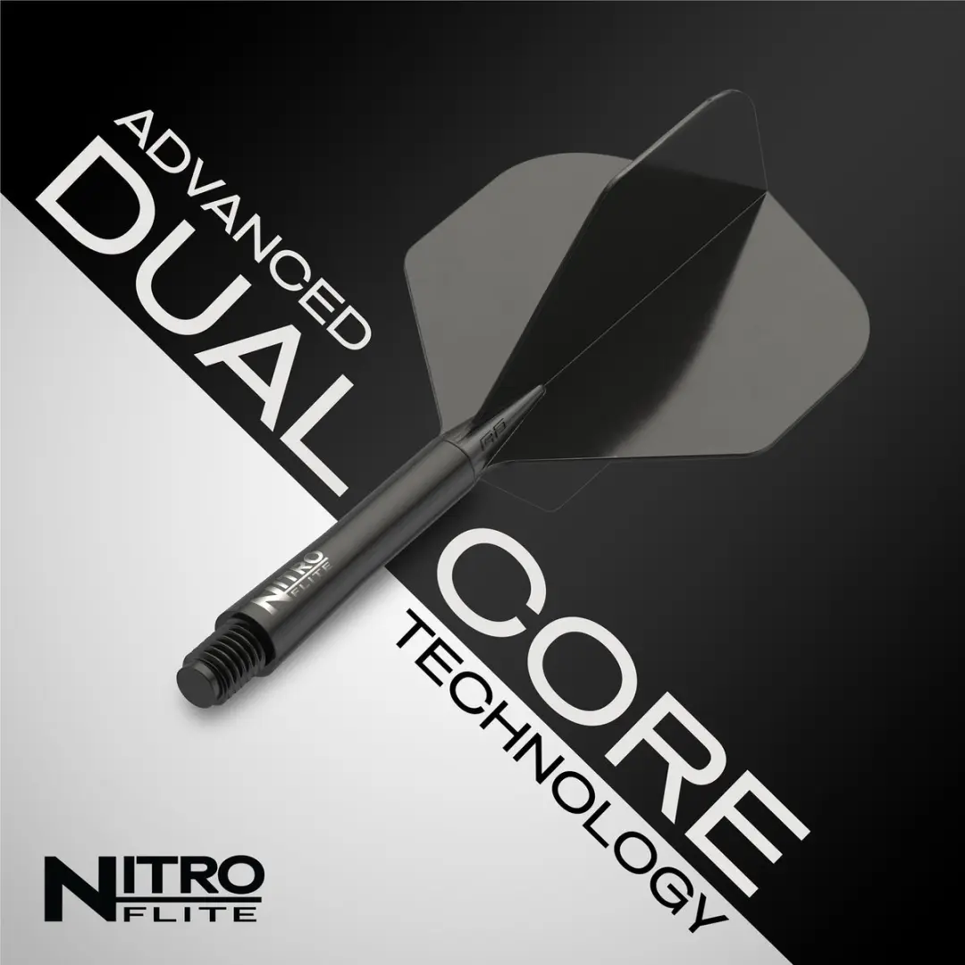 Red Dragon Nitro Flite System X1002 Dart Flights - 3 Stuks - Zwart - afbeelding 6 van 6