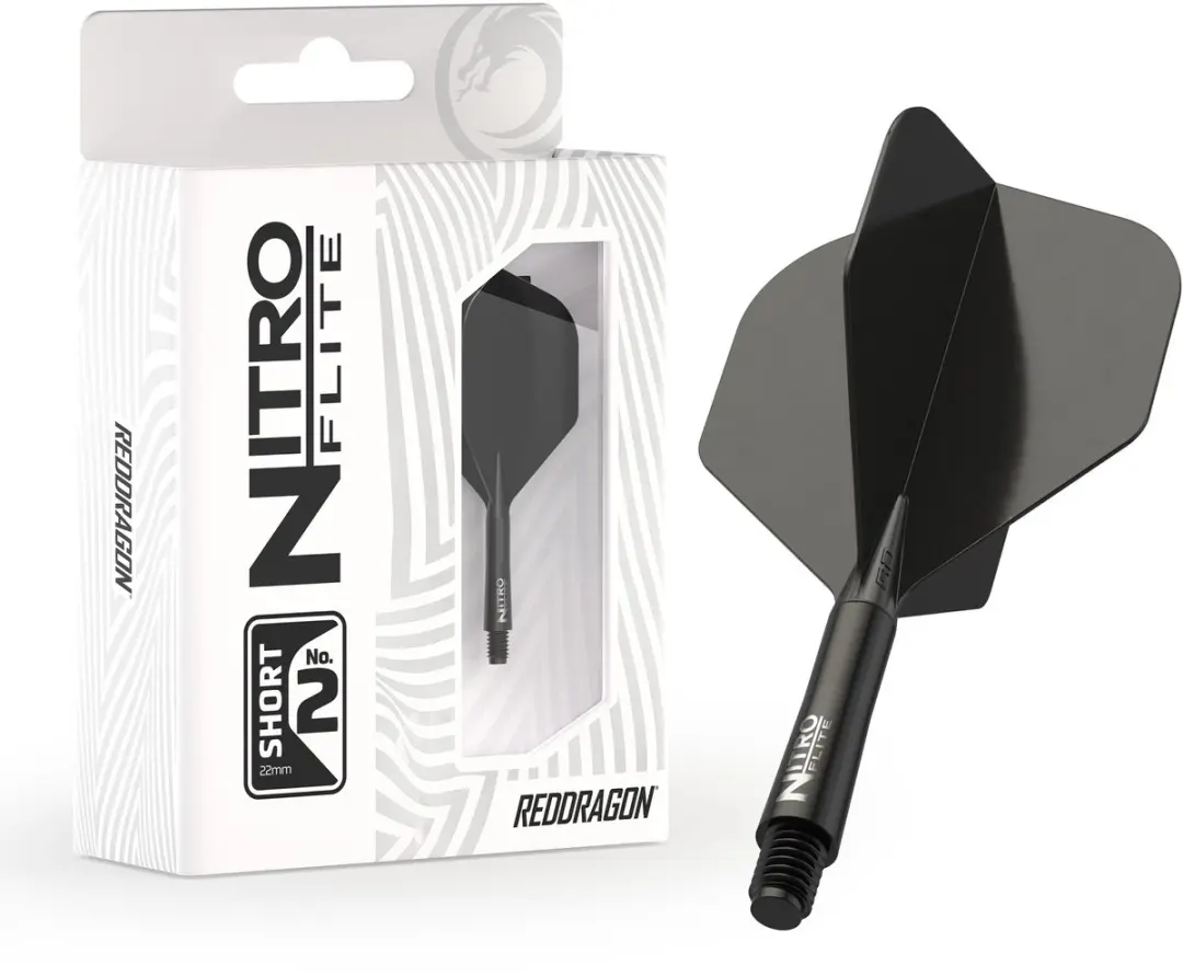 Red Dragon Nitro Flite System X1002 Dart Flights - 3 Stuks - Zwart