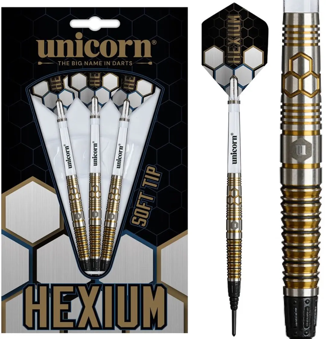 Unicorn Hexium 3 Gold Black Darts