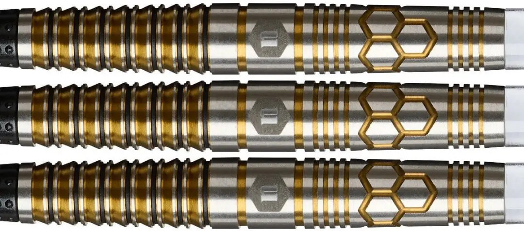 Unicorn Hexium 3 Gold Black Darts - 3 Stuks