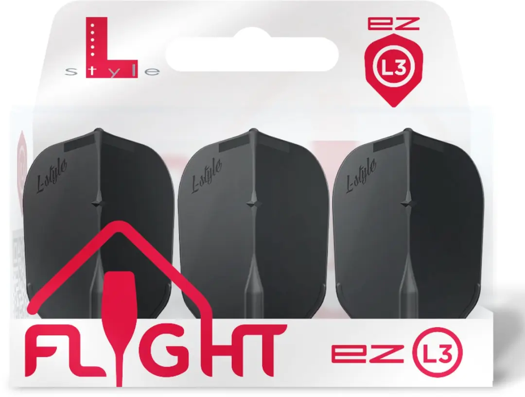 L-Style EZ L3 Black Dart Flights FP1335 - 3 Stuks