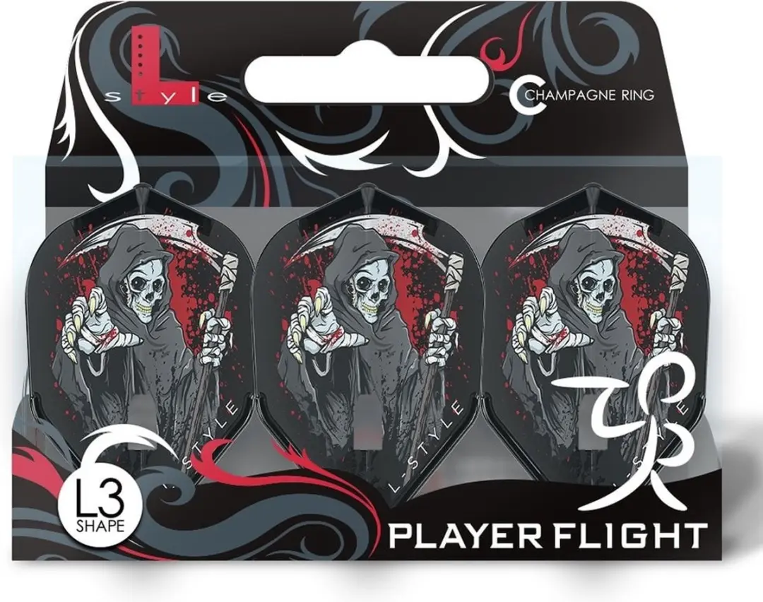 L-Style Champagne L3 Shape Adam Stella V1 Dart Flights LS660 - 3 Stuks