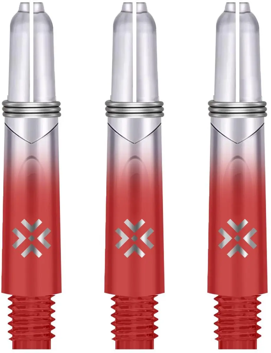Bullet Shafts 28mm TT - Rood Clear - 3 Stuks