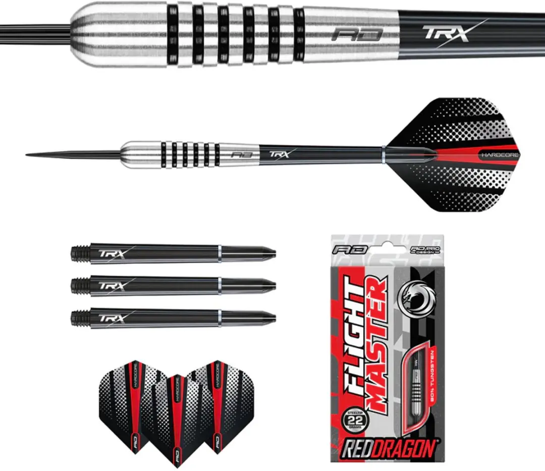 Red Dragon Torpedo 80% Dartpijlen - 3 Stuks - Zilver/Zwart