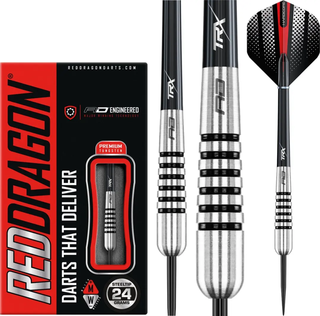 Red Dragon Torpedo 80% Dartpijlen - 3 Stuks - Zilver/Zwart