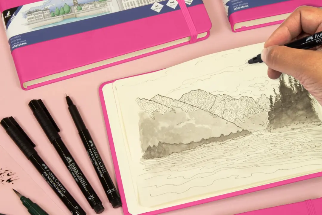 Kangaro K-861290 Schetsboek A5 Hot Pink - 160 Pagina's