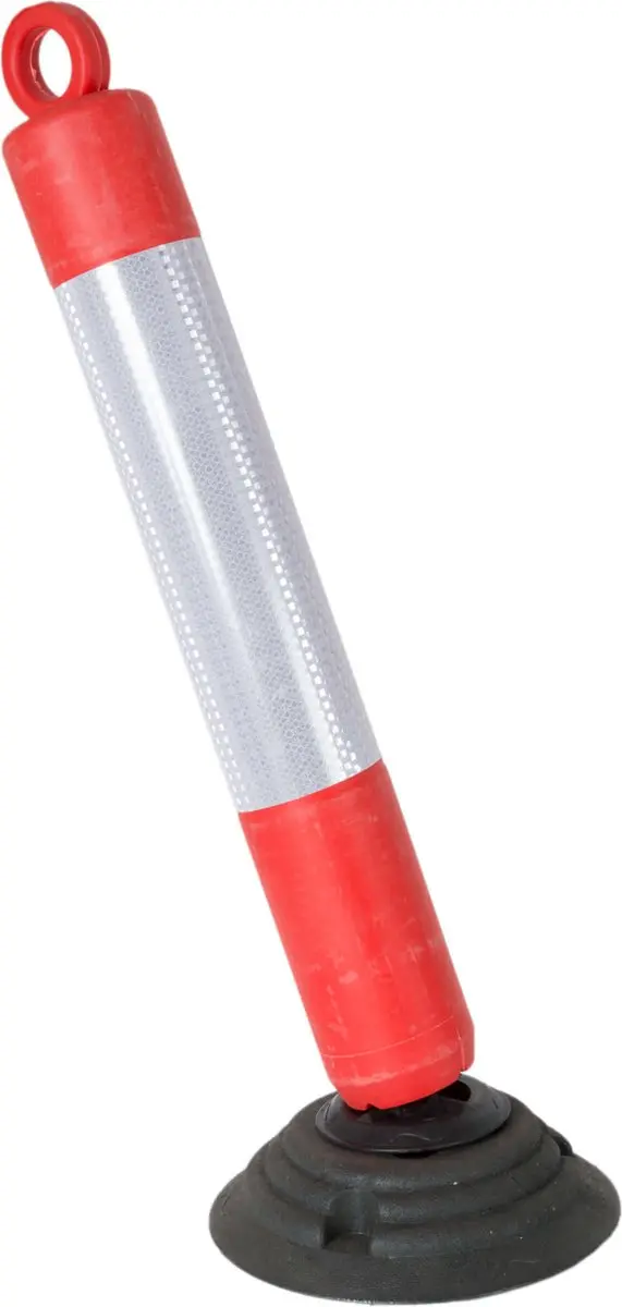 Kortpack Afzetlintpaaltje 85cm Rood/Wit Reflecterend - 1 Stuk