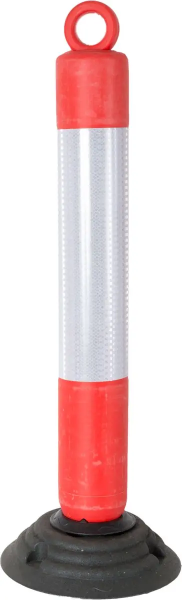 Kortpack Afzetlintpaaltje 85cm Rood/Wit Reflecterend