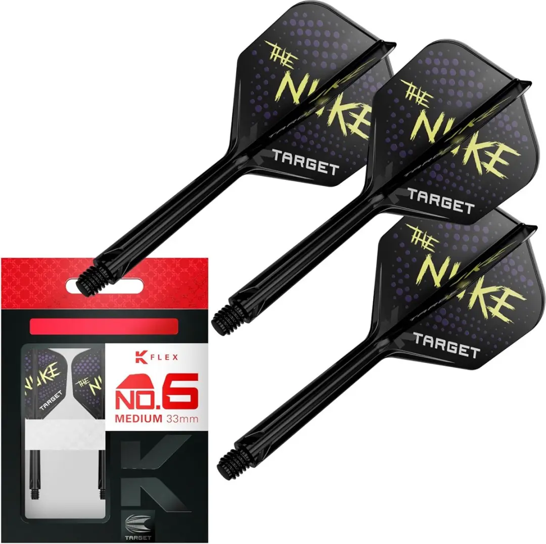 Target Darts Luke Littler No.6 K-Flex Systeem - 3 Stuks - Zwart
