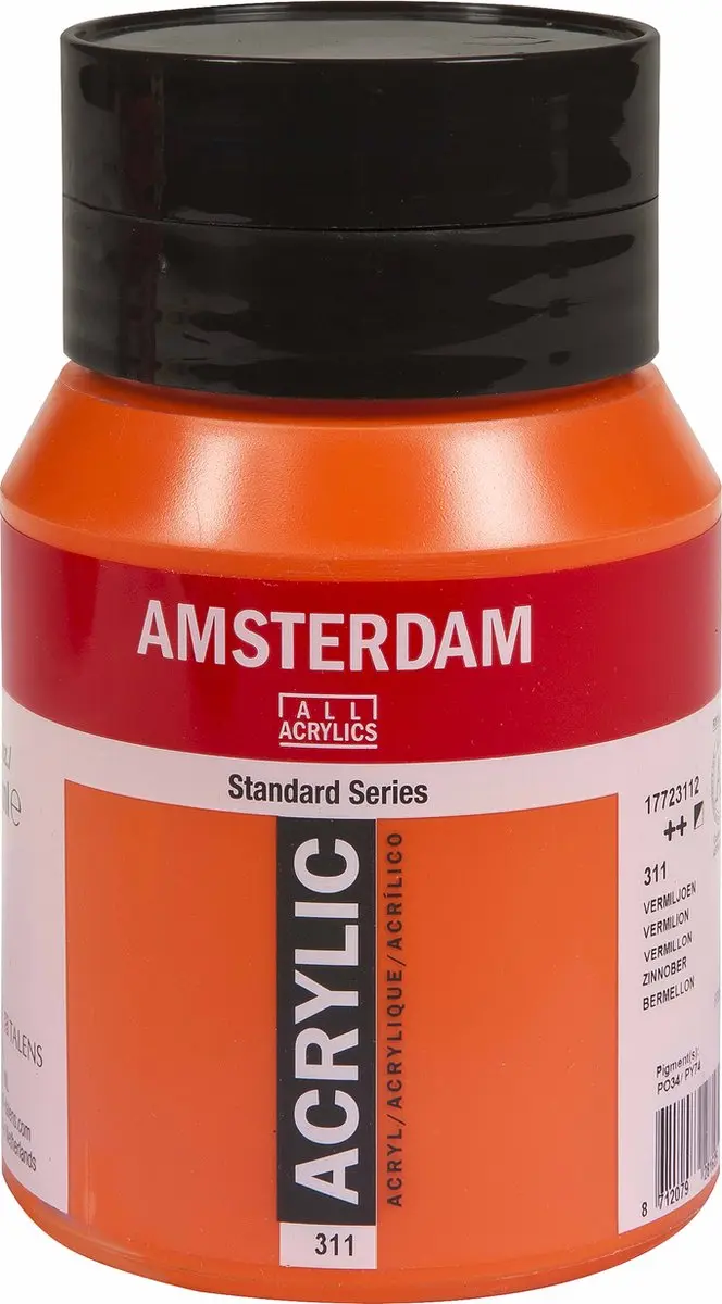 Amsterdam Standard Acrylverf 500ml - Vermiljoen 311