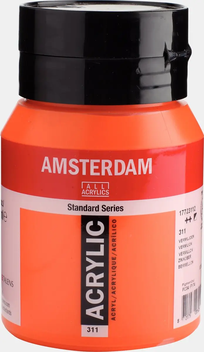 Amsterdam Standard Acrylverf 500ml - Vermiljoen 311