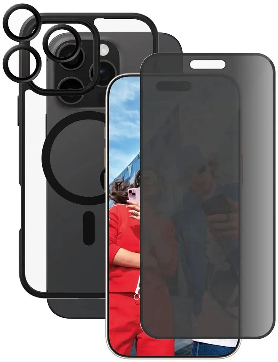 PanzerGlass Flagship 3-in-1 Privacy Bundel iPhone 16 Pro Max