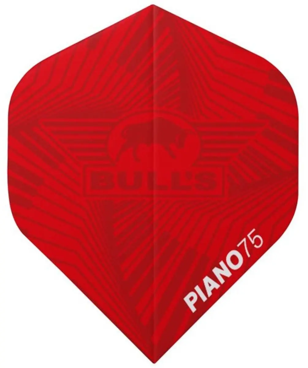Bull's Flights Piano 75 nr.2 - Rood - 3 Stuks