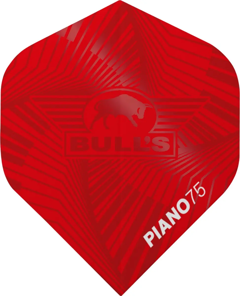 Bull's Flights Piano 75 nr.2 - Rood - 3 Stuks