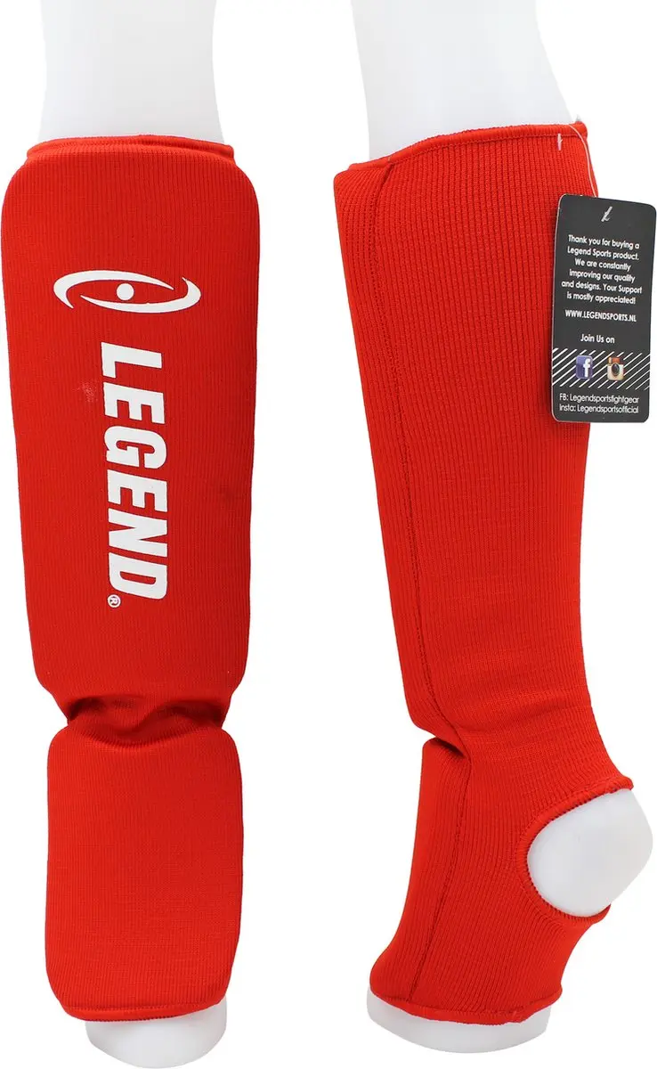 Legend Easy Kids/Volwassenen Scheenbeschermers Rood XS